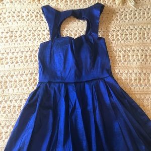 Royal Blue Sweetheart Cutout Dress